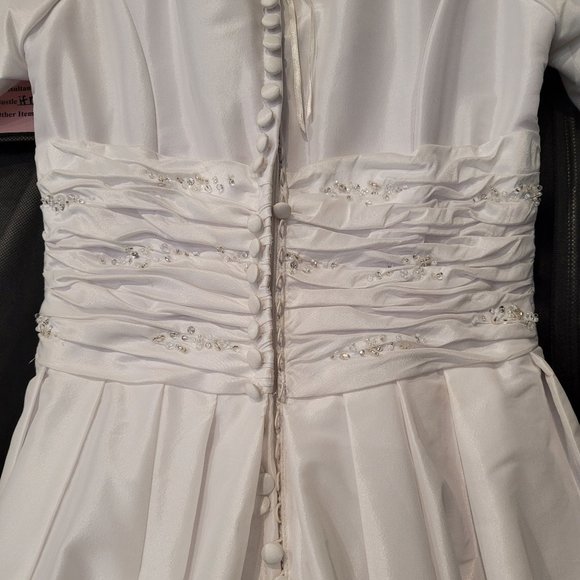 Wedding Dress - Princess, White, Taffeta, Size 6 - Picture 8 of 8